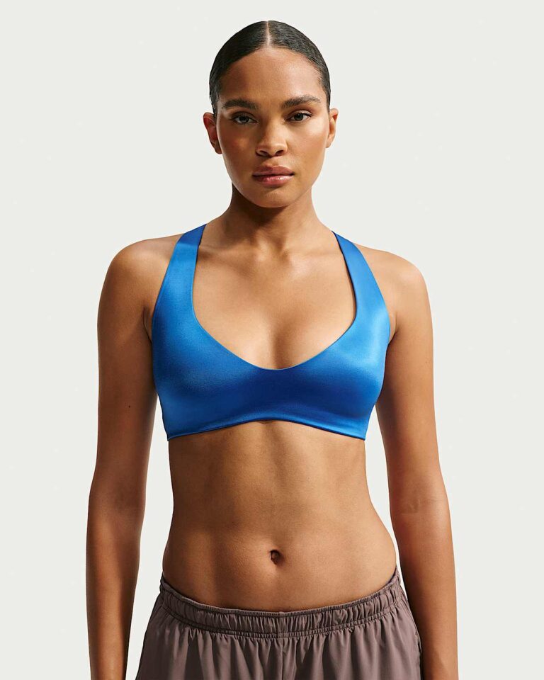 Топ NikeSKIMS Satin Shine Plunge Bra «Cobalt» Женская