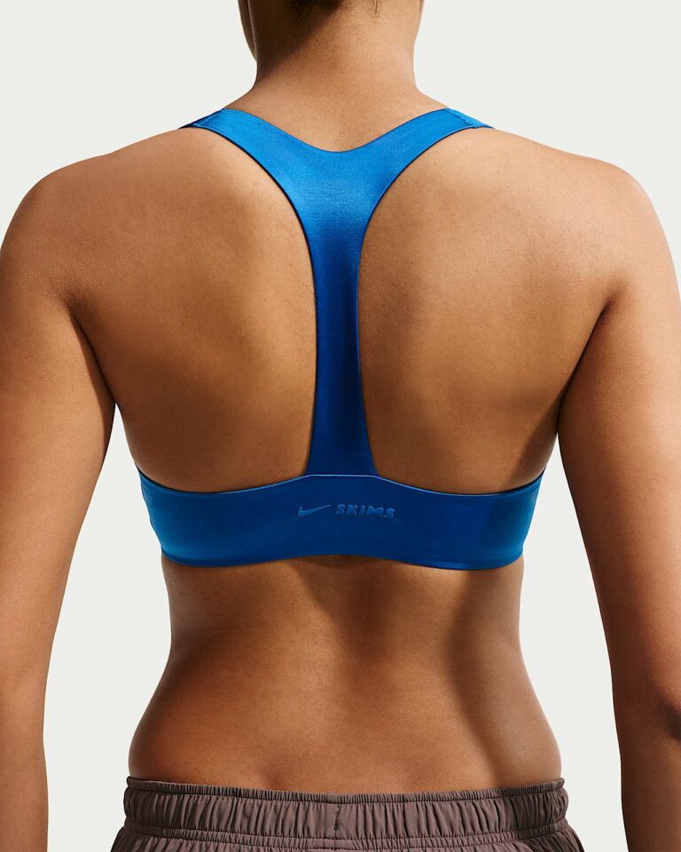 Топ NikeSKIMS Satin Shine Plunge Bra «Cobalt» Женская