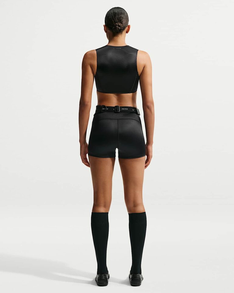 Шорты NikeSKIMS Satin Shine Mid-Rise 2″ Boyshorts with Drawcord «Obsidian» Женская