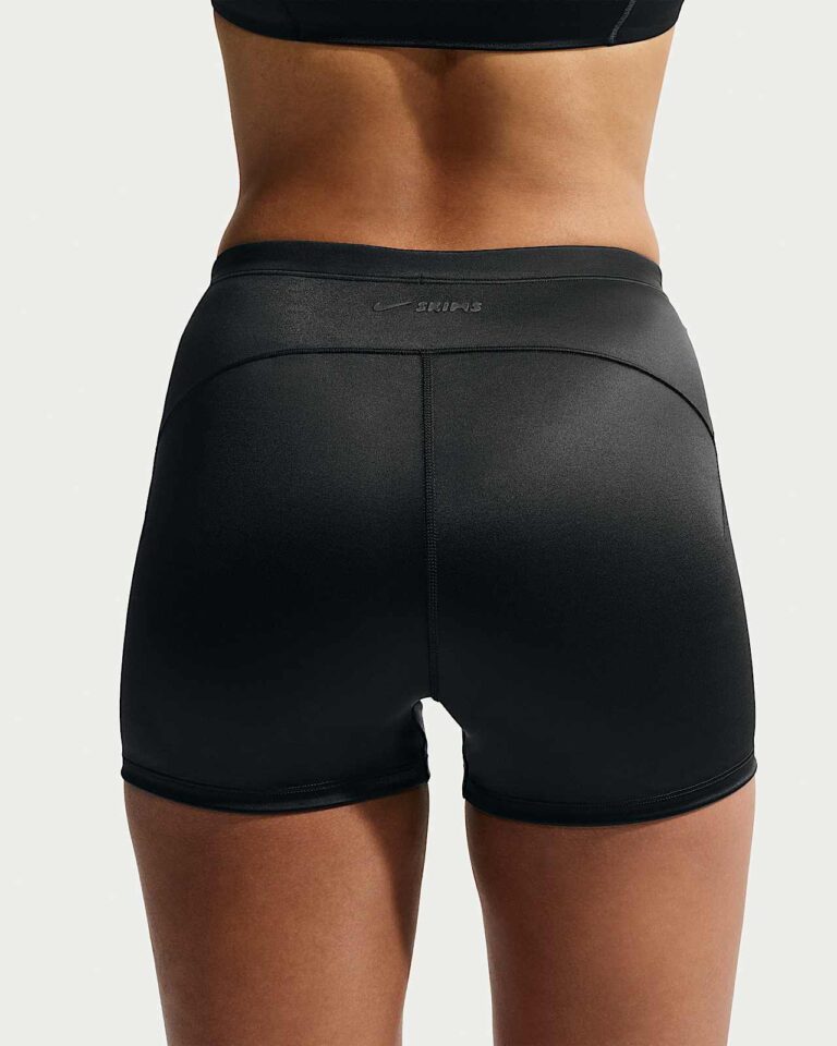 Шорты NikeSKIMS Satin Shine Mid-Rise 2″ Boyshorts with Drawcord «Obsidian» Женская