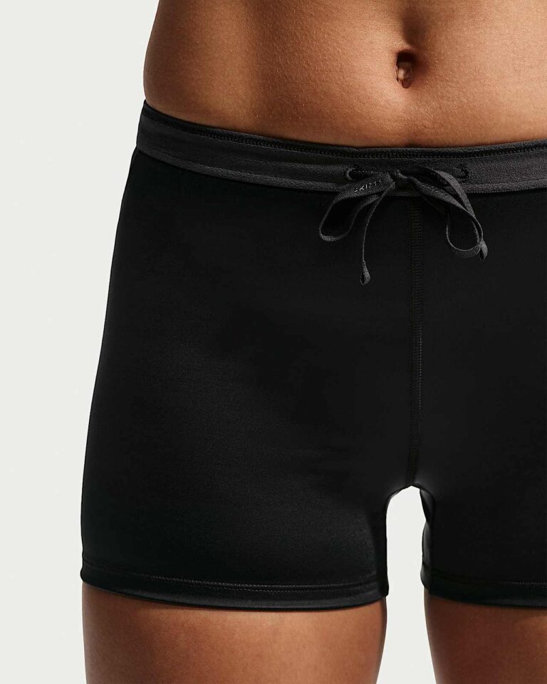 Шорты NikeSKIMS Satin Shine Mid-Rise 2″ Boyshorts with Drawcord «Obsidian» Женская
