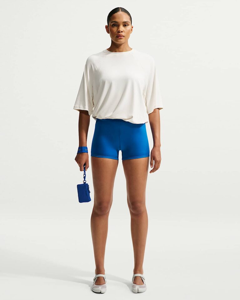Шорты NikeSKIMS Satin Shine Mid-Rise 2″ Boyshorts with Drawcord «Cobalt» Женская