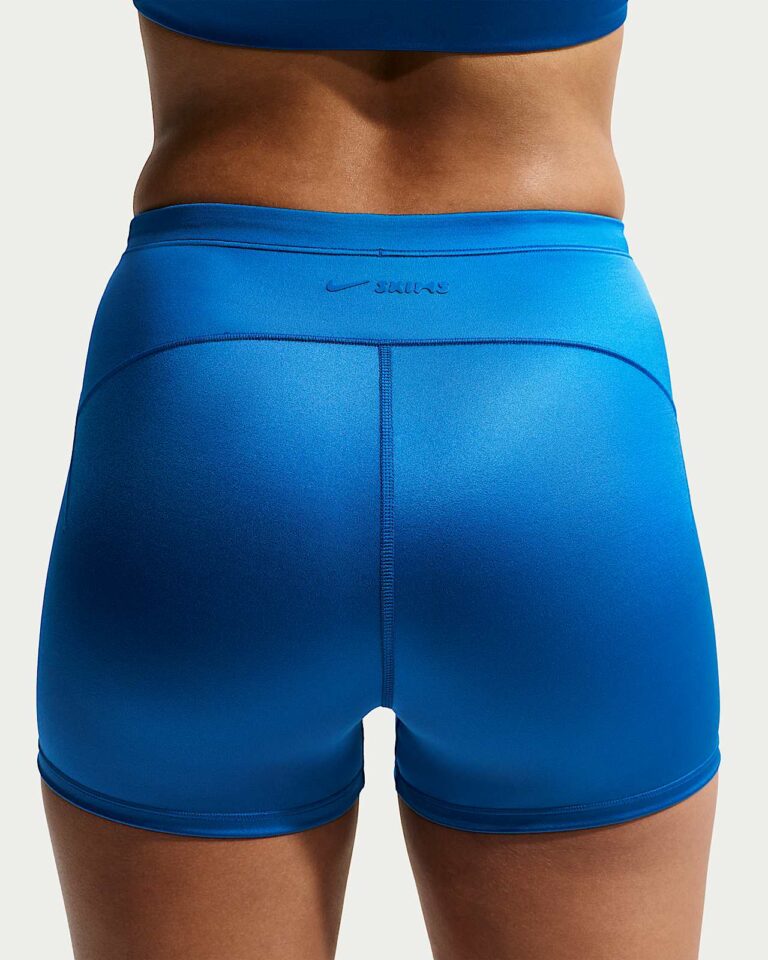 Шорты NikeSKIMS Satin Shine Mid-Rise 2″ Boyshorts with Drawcord «Cobalt» Женская