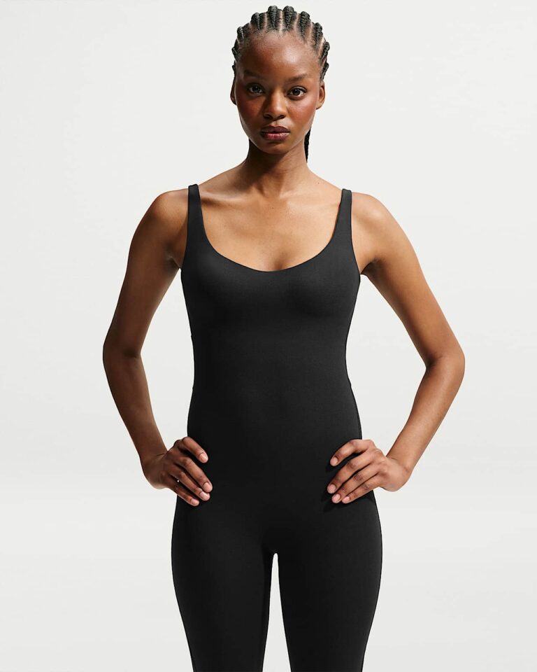 Боди NikeSKIMS Studio Stretch 29″ Bodysuit «Obsidian» Женская