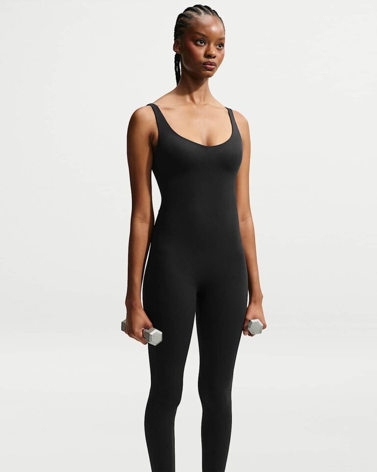 Боди NikeSKIMS Studio Stretch 29″ Bodysuit «Obsidian» Женская