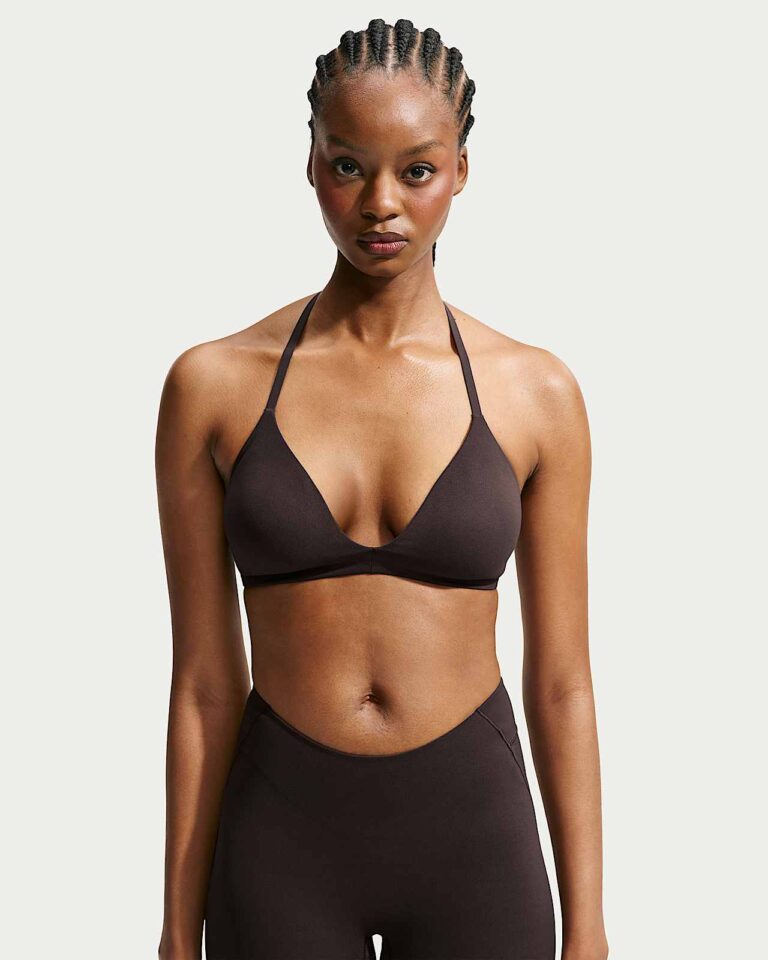 Топ NikeSKIMS Studio Stretch Triangle Sports Bra «Dark Roast» Женская