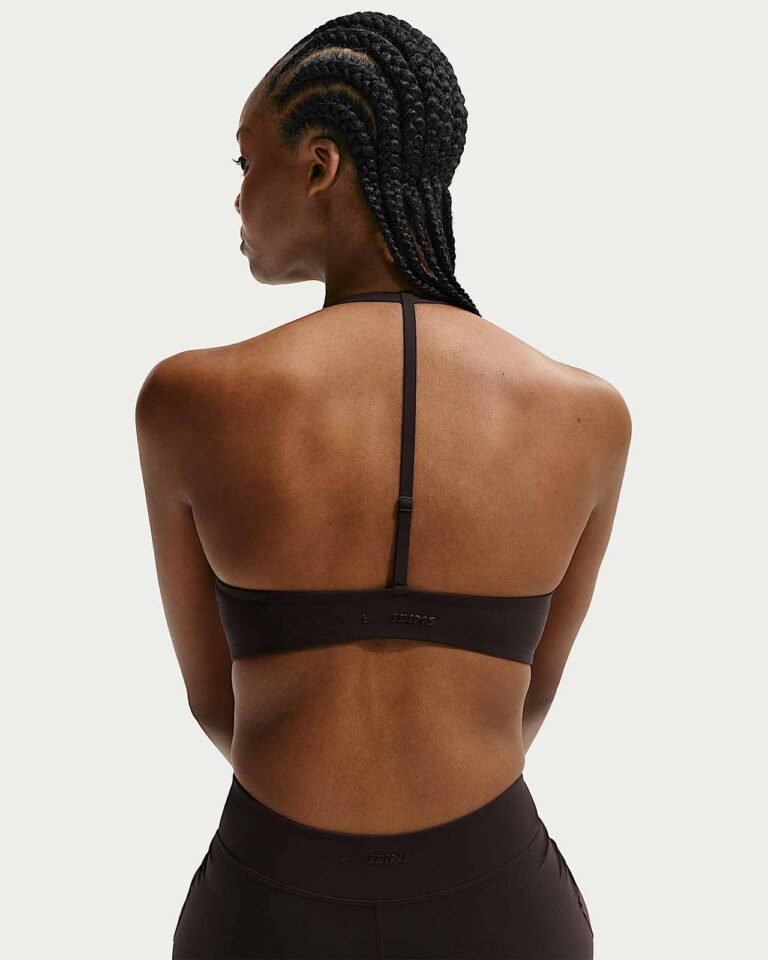 Топ NikeSKIMS Studio Stretch Triangle Sports Bra «Dark Roast» Женская