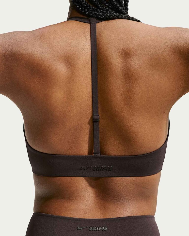 Топ NikeSKIMS Studio Stretch Triangle Sports Bra «Dark Roast» Женская