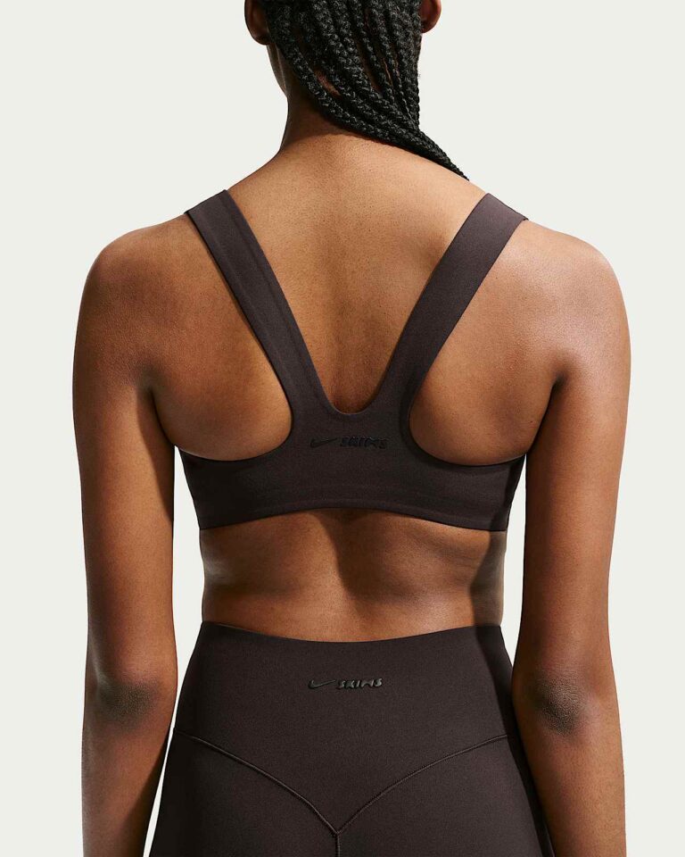 Топ NikeSKIMS Studio Stretch Square Neck Bra «Dark Roast» Женская