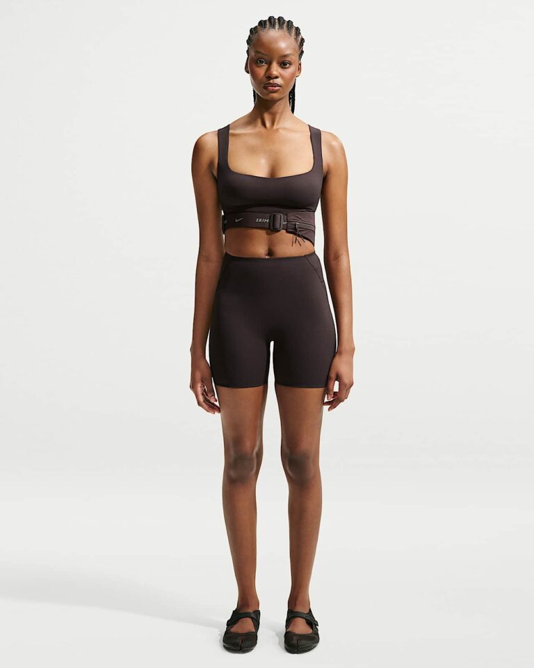 Топ NikeSKIMS Studio Stretch Square Neck Bra «Dark Roast» Женская