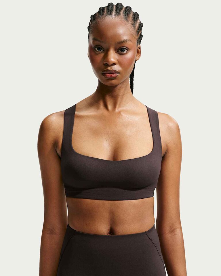 Топ NikeSKIMS Studio Stretch Square Neck Bra «Dark Roast» Женская