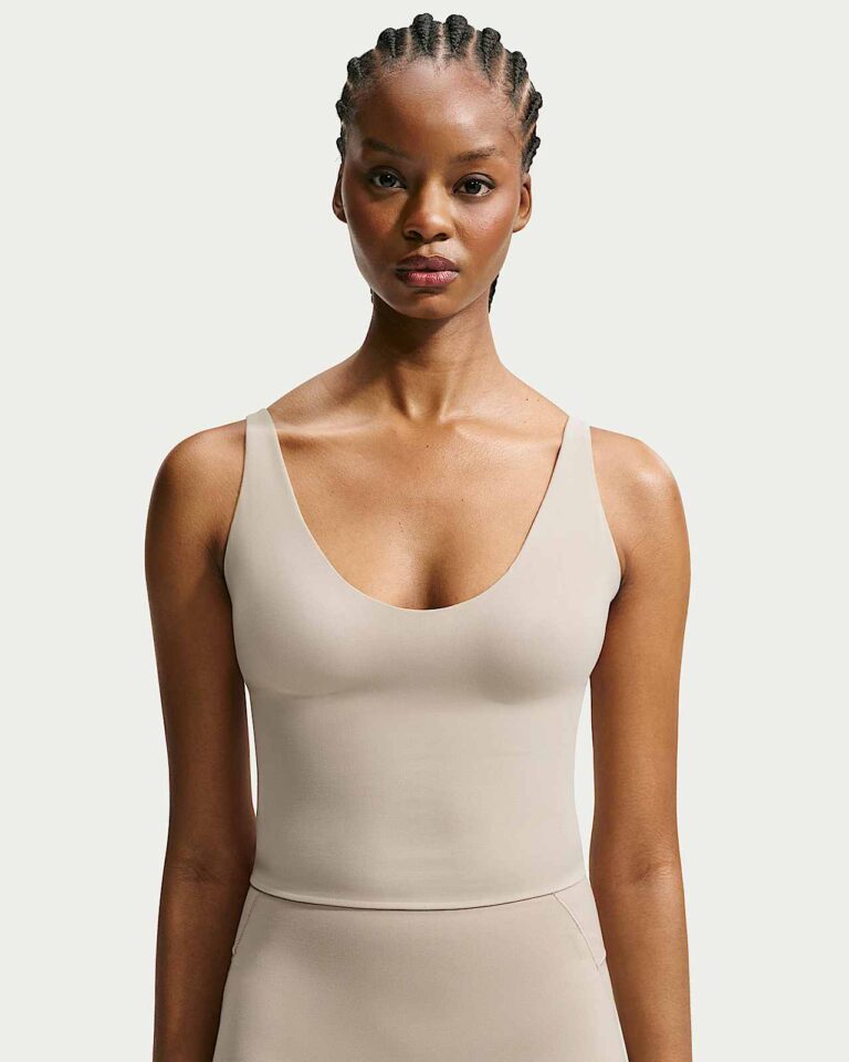 Майка NikeSKIMS Studio Stretch Plunge Tank «Linen» Женская