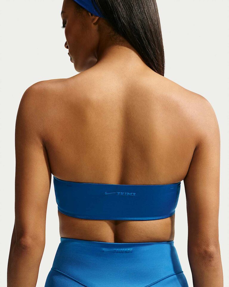 Топ NikeSKIMS Satin Shine Convertible Bandeau Bra «Cobalt» Женская
