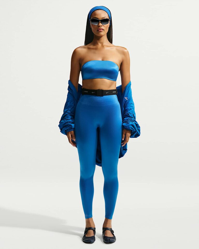 Топ NikeSKIMS Satin Shine Convertible Bandeau Bra «Cobalt» Женская