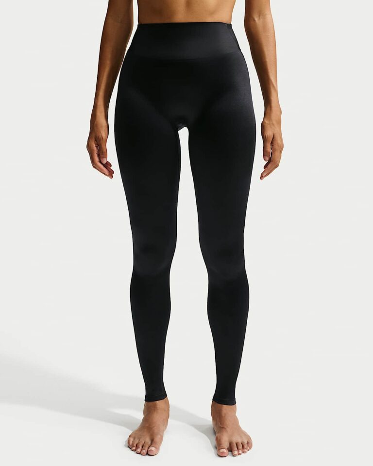 Леггинсы NikeSKIMS Satin Shine High-Waisted Bonded 29″ Leggings «Obsidian» Женская