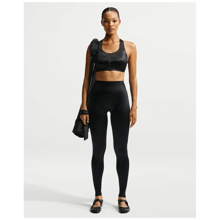 Леггинсы NikeSKIMS Satin Shine High-Waisted Bonded 29″ Leggings «Obsidian» Женская