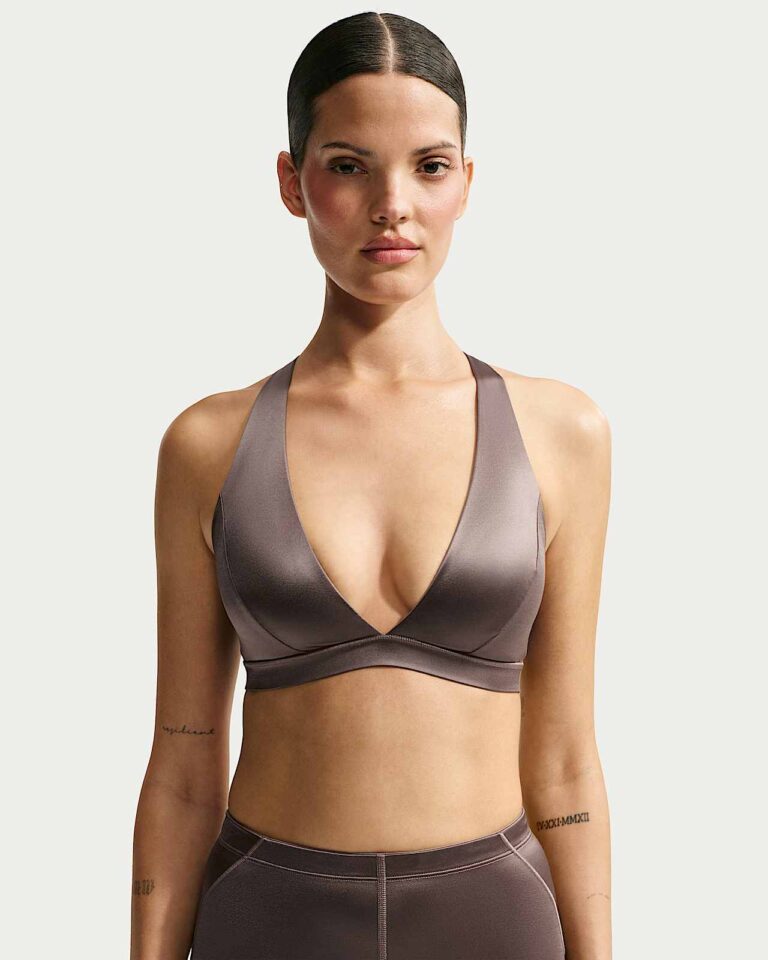 Топ NikeSKIMS Satin Shine Halter Bra «Resin» Женская