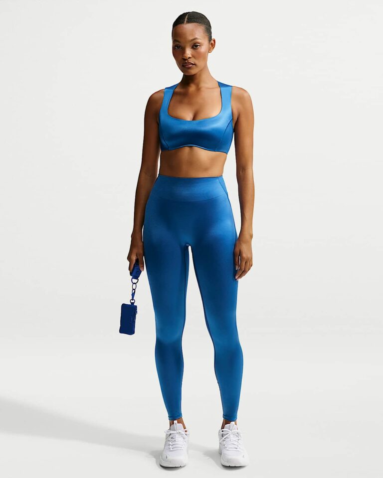 Топ NikeSKIMS Satin Shine Open-Scoop Bra «Cobalt» Женская