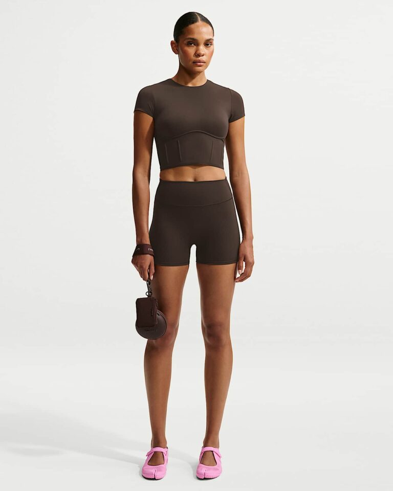 Топ NikeSKIMS Matte Corset Cropped Top «Dark Sepia» Женская