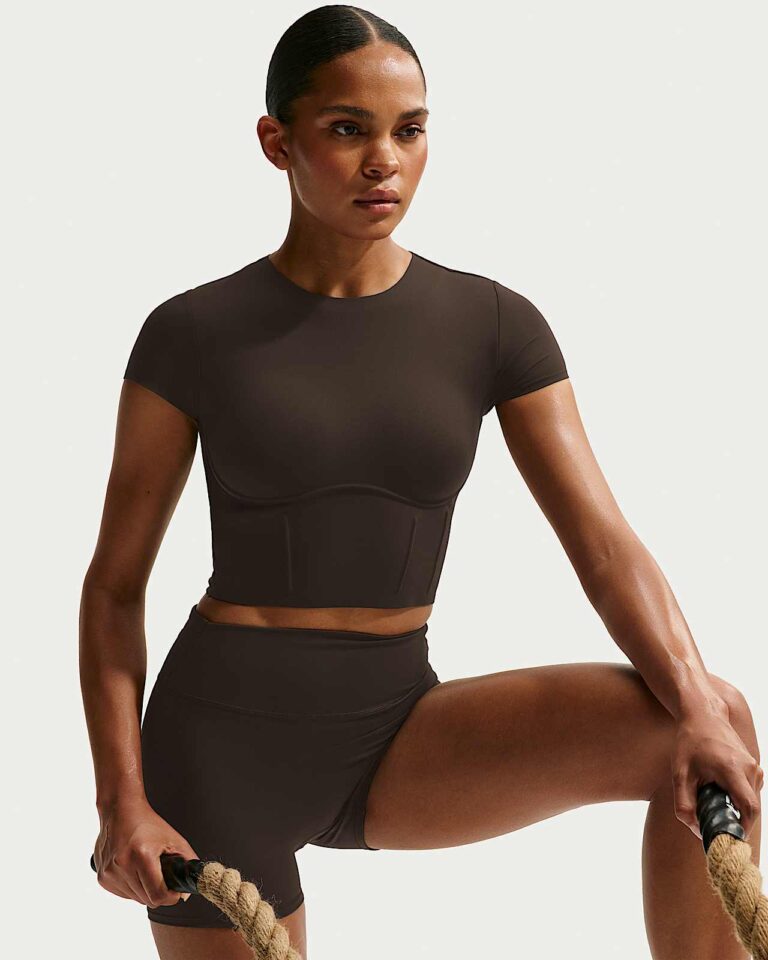 Топ NikeSKIMS Matte Corset Cropped Top «Dark Sepia» Женская