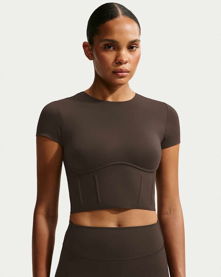 Топ NikeSKIMS Matte Corset Cropped Top «Dark Sepia» Женская
