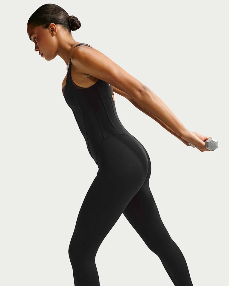 Боди NikeSKIMS Matte Corset 29″ Bodysuit «Obsidian» Женская