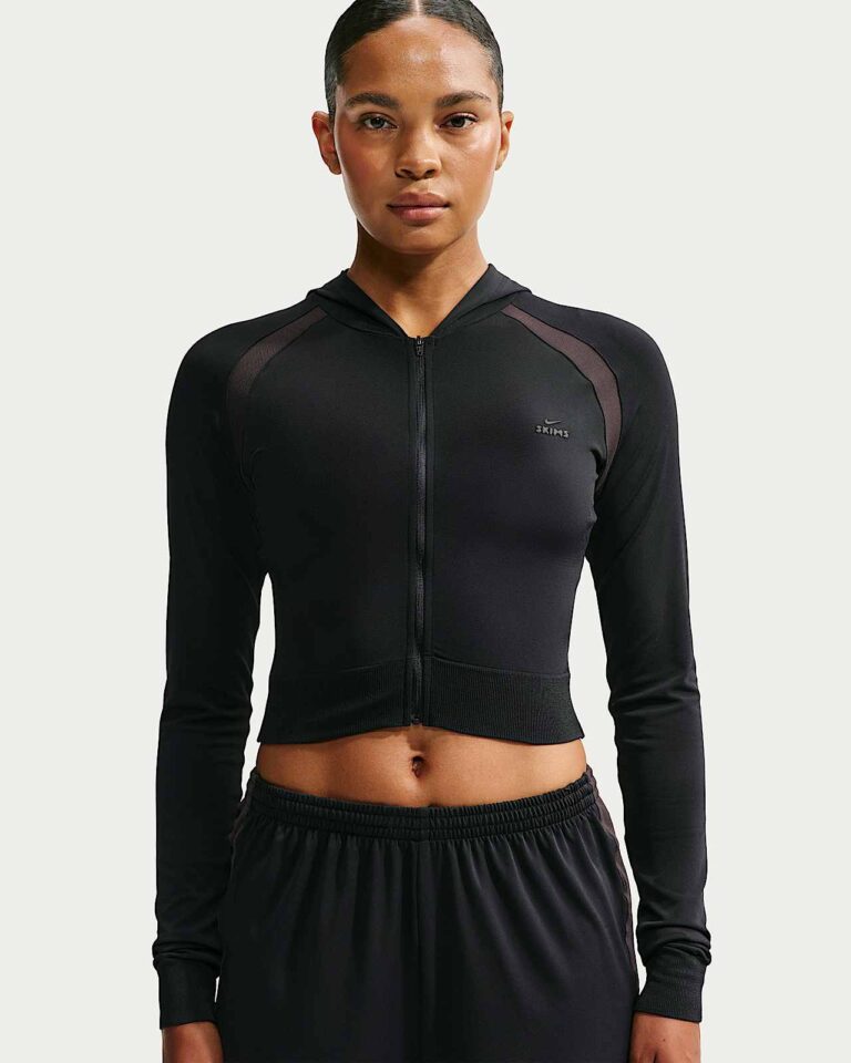 Худи NikeSKIMS Stretch Knit Full-Zip Baby Hoodie «Obsidian/Igneous» Женская