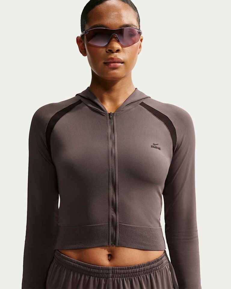 Худи NikeSKIMS Stretch Knit Full-Zip Baby Hoodie «Resin/Phoenix» Женская