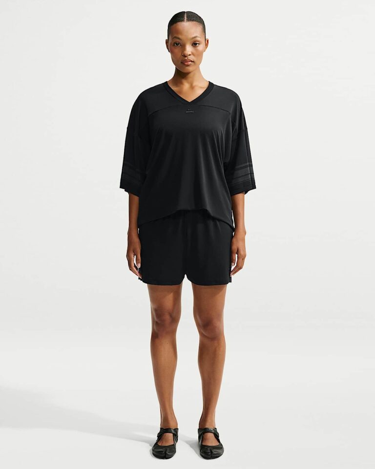 Топ NikeSKIMS Stretch Knit Oversized V-Neck Top «Obsidian/Igneous» Женская