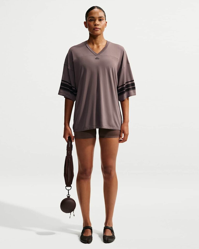 Топ NikeSKIMS Stretch Knit Oversized V-Neck Top «Resin/Phoenix» Женская