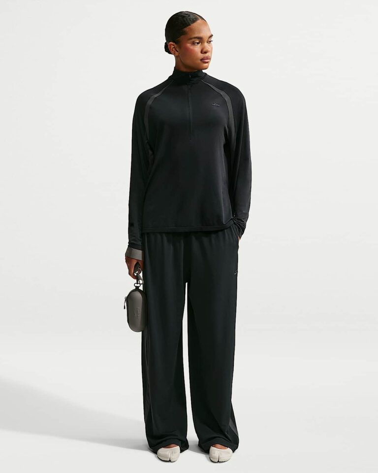 Брюки NikeSKIMS Stretch Knit Wide-Leg Pants «Obsidian/Igneous» Женская