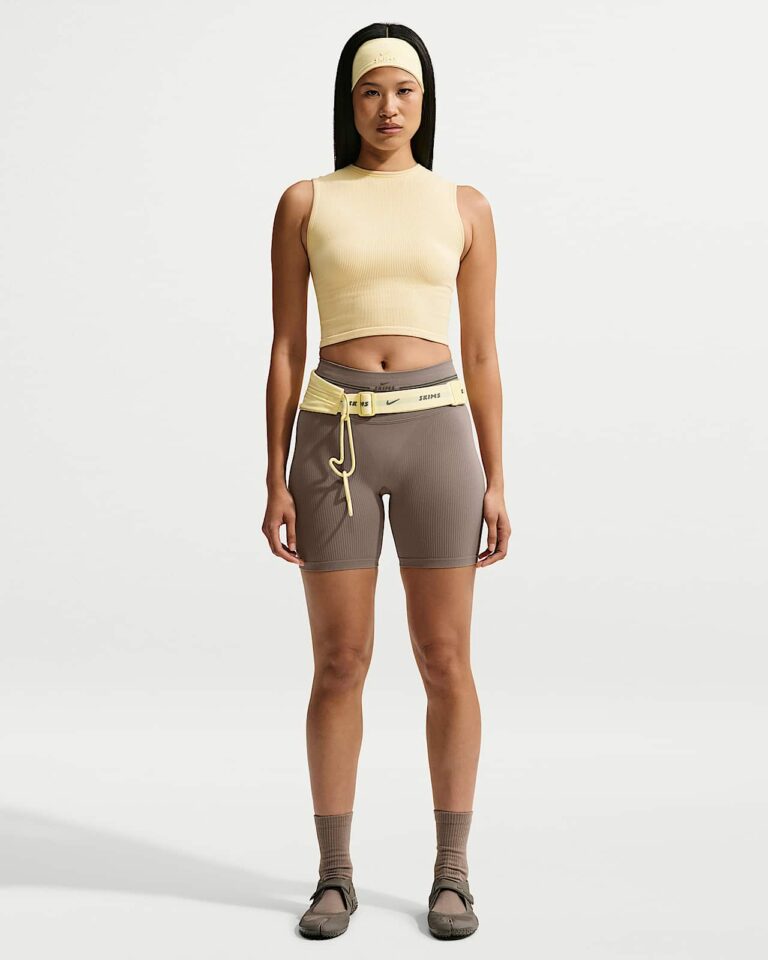 Майка NikeSKIMS Ribbed Seamless Muscle Tank «Lemon Drop» Женская