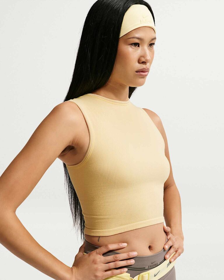 Майка NikeSKIMS Ribbed Seamless Muscle Tank «Lemon Drop» Женская