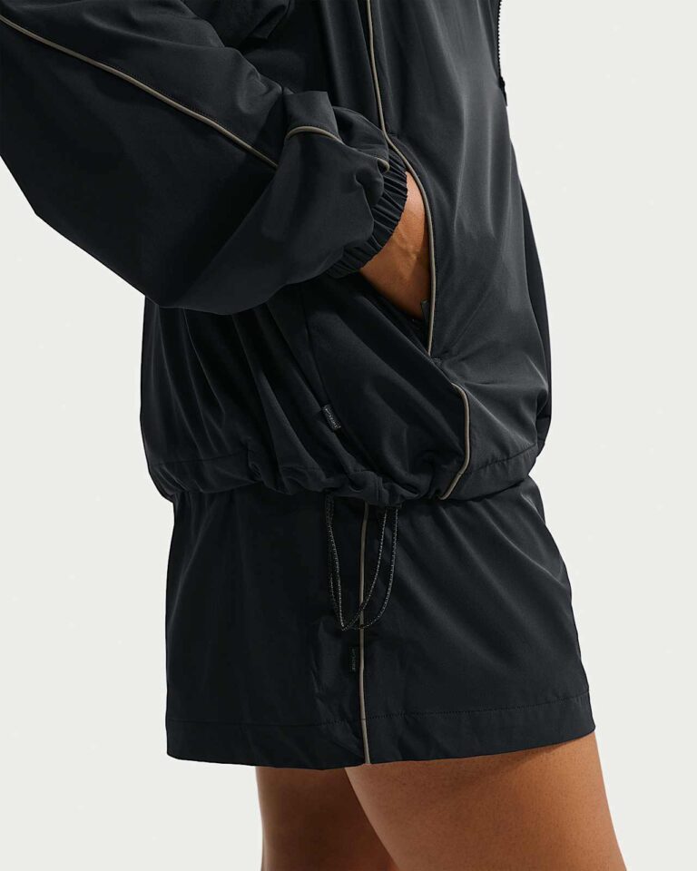 Куртка NikeSKIMS Stretch Nylon Oversized Jacket «Obsidian/Olive Grey» Женская