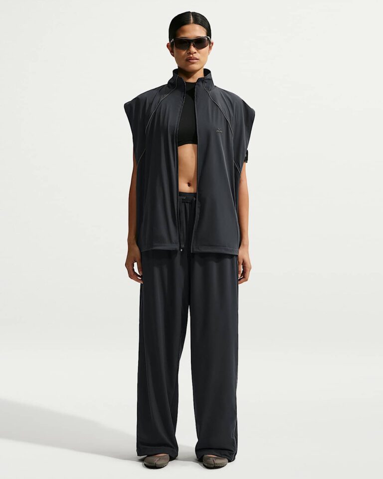 Брюки NikeSKIMS Stretch Nylon Oversized Pants «Obsidian/Olive Grey» Женская