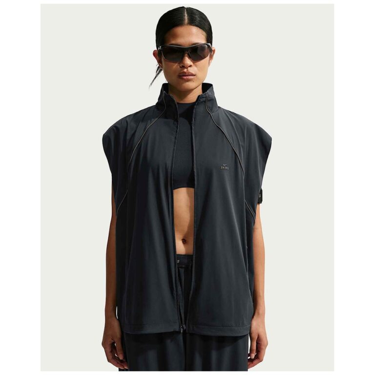 Жилет NikeSKIMS Stretch Nylon Oversized Vest «Obsidian/Olive Grey» Женская