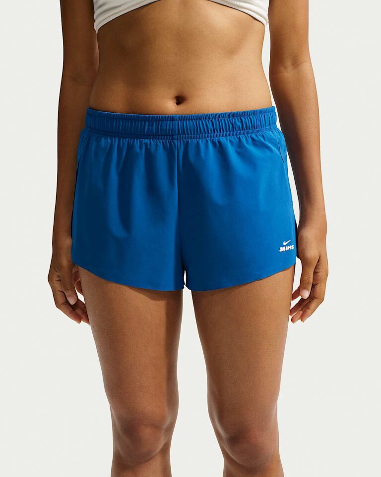 Шорты NikeSKIMS Stretch Nylon Runner Shorts «Cobalt/Actv Ivory» Женская