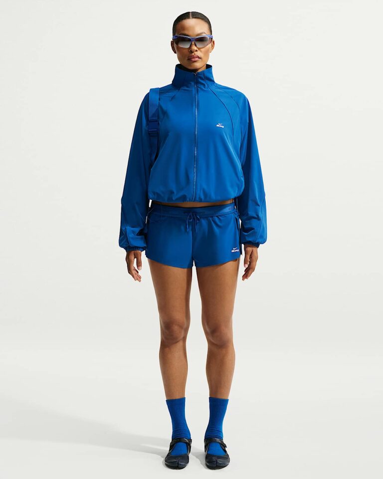 Шорты NikeSKIMS Stretch Nylon Runner Shorts «Cobalt/Actv Ivory» Женская