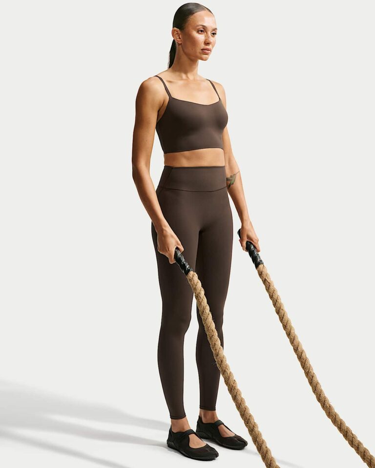 Топ NikeSKIMS Matte Cami Longline Bra «Dark Sepia» Женская