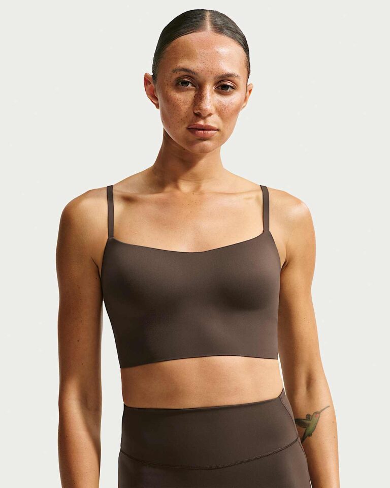 Топ NikeSKIMS Matte Cami Longline Bra «Dark Sepia» Женская