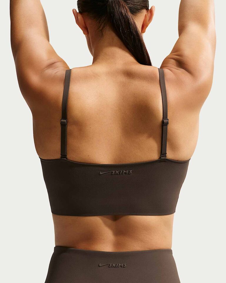 Топ NikeSKIMS Matte Cami Longline Bra «Dark Sepia» Женская