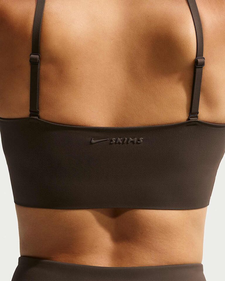 Топ NikeSKIMS Matte Cami Longline Bra «Dark Sepia» Женская