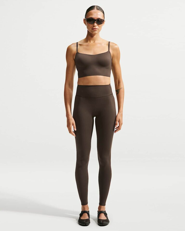 Топ NikeSKIMS Matte Cami Longline Bra «Dark Sepia» Женская