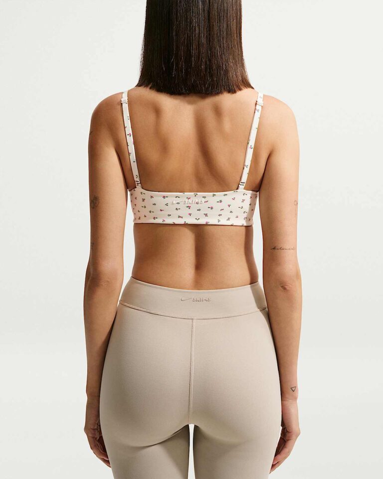 Топ NikeSKIMS Matte Printed Micro-Scoop Bra «Actv Ivory/Flamingo» Женская