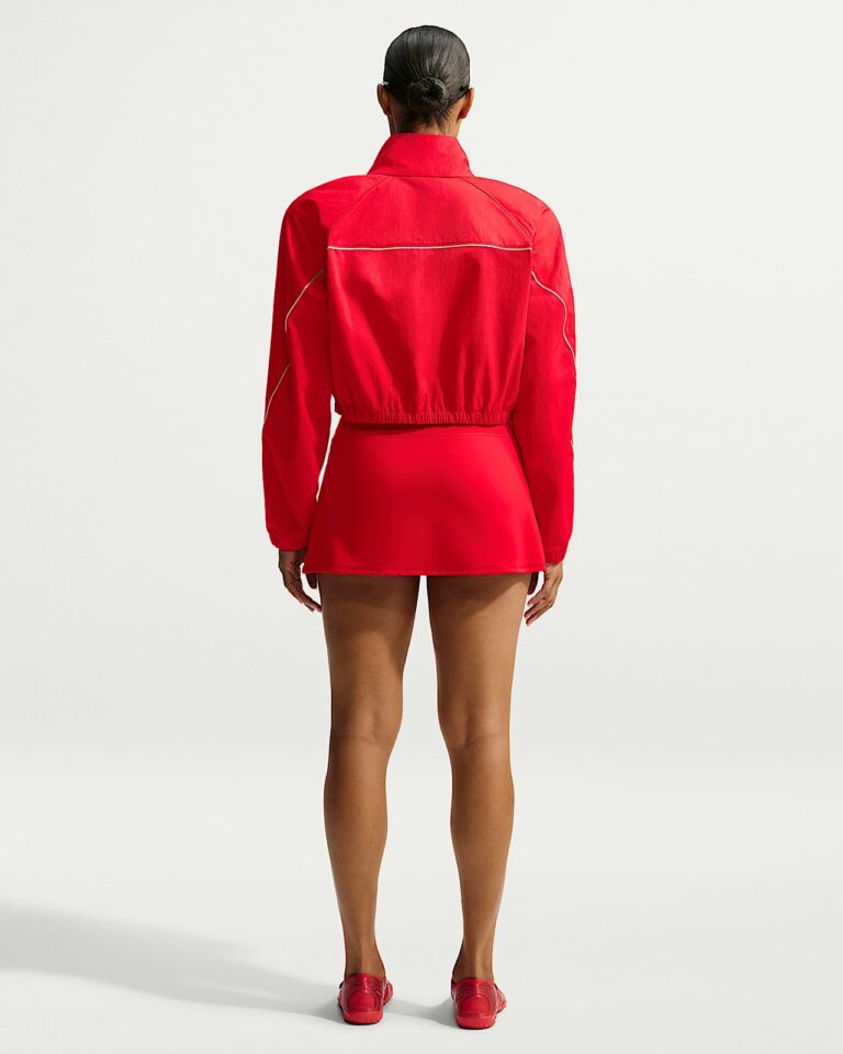 Куртка NikeSKIMS Crunchy Nylon Cropped Jacket «University Red» Женская