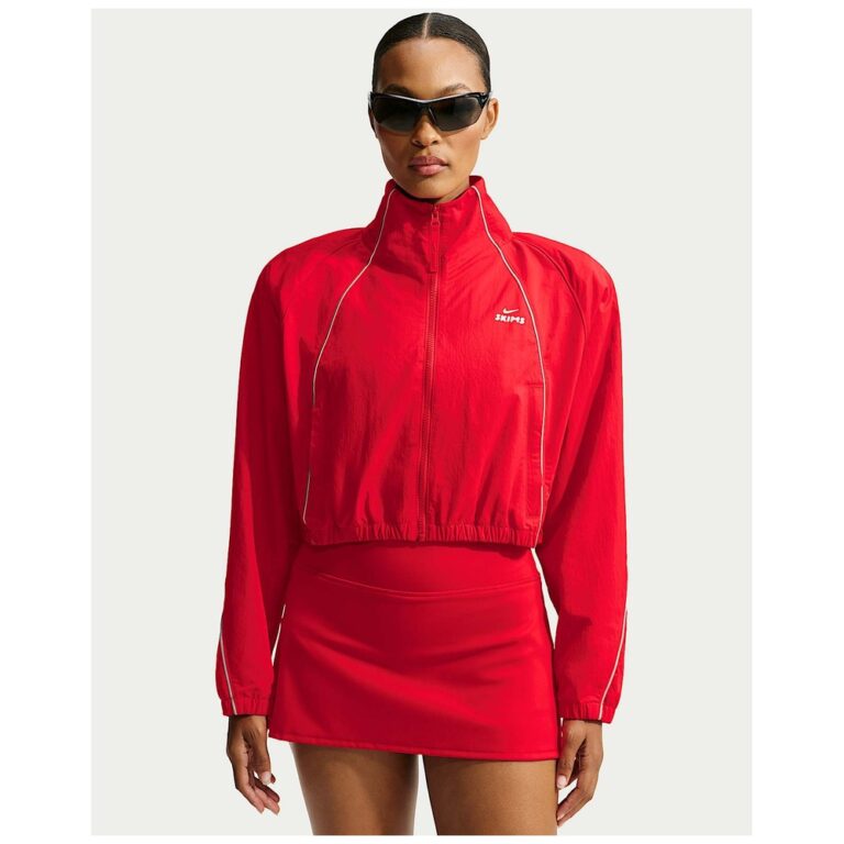 Куртка NikeSKIMS Crunchy Nylon Cropped Jacket «University Red» Женская