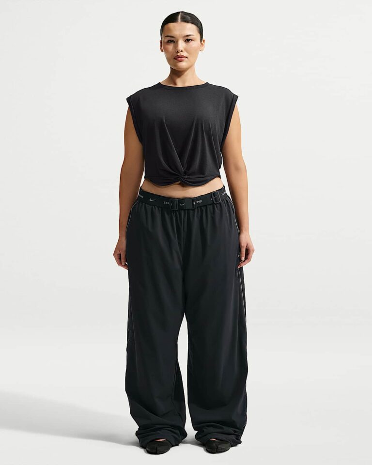 Майка NikeSKIMS Performance Cotton Blend Cropped Twist Tank Top «Obsidian/Boulder» Женская