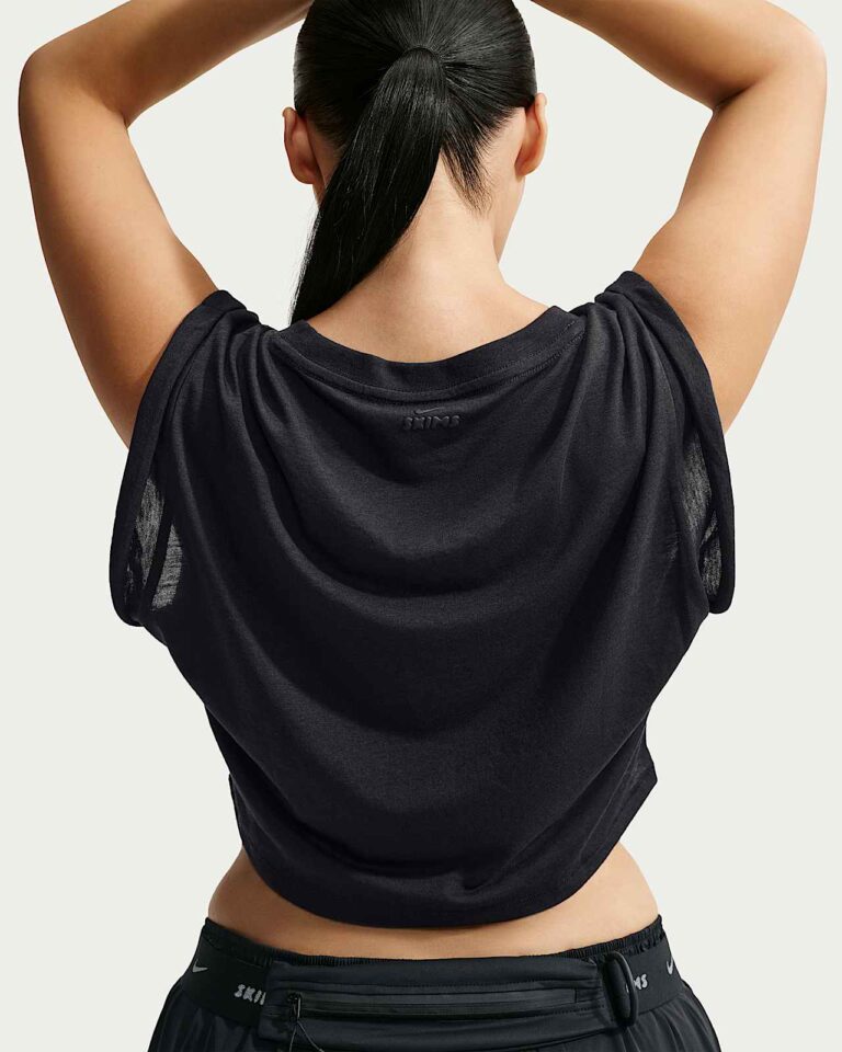 Майка NikeSKIMS Performance Cotton Blend Cropped Twist Tank Top «Obsidian/Boulder» Женская