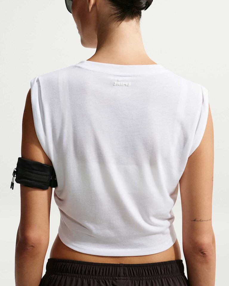 Майка NikeSKIMS Performance Cotton Blend Cropped Twist Tank Top «Snow» Женская