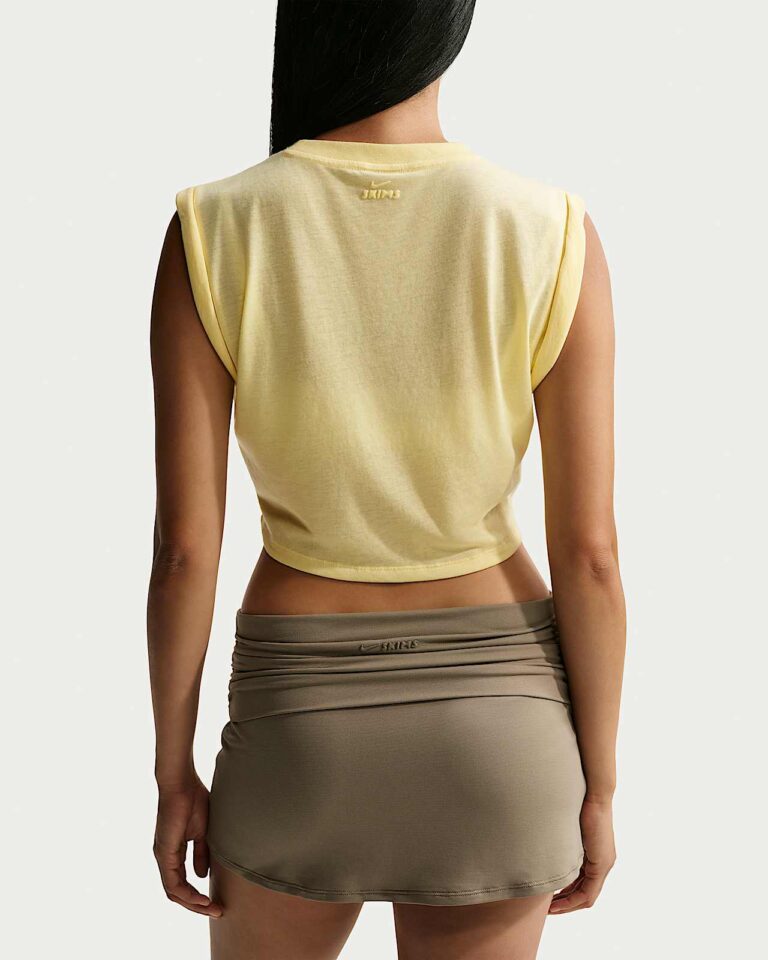 Майка NikeSKIMS Performance Cotton Blend Cropped Twist Tank Top «Bicycle Yellow» Женская